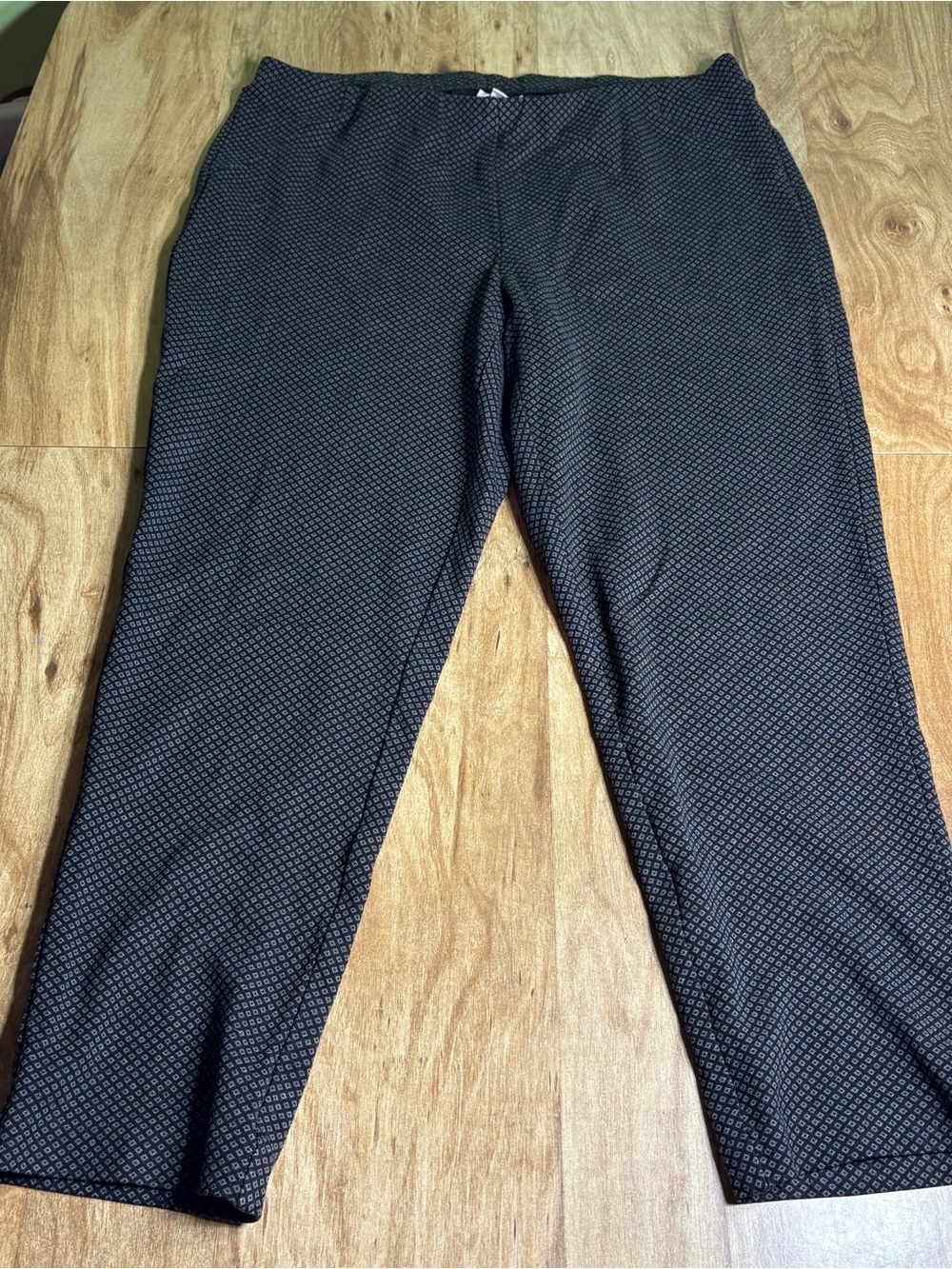 J Jill Ponte Slim Leg Checked Stretch Pants 36x27 Womens Plus Size 1X